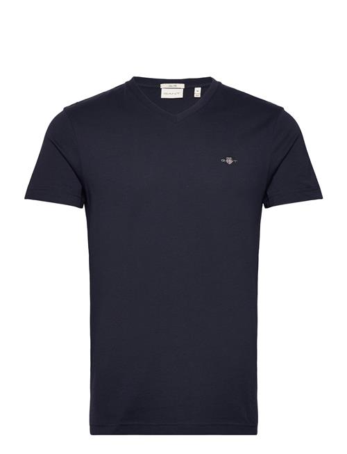 Slim Shield V-Neck T-Shirt GANT Navy