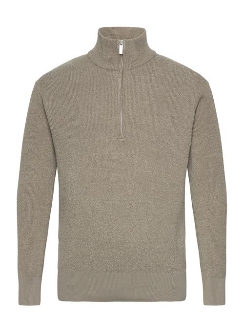 Slhrodney Ls High Neck Half Zip Selected Homme Khaki