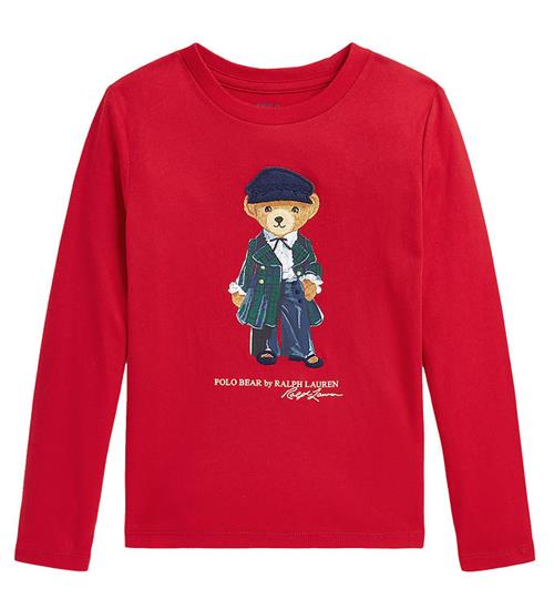 Polo Ralph Lauren Bluse - Rød m. Bamse