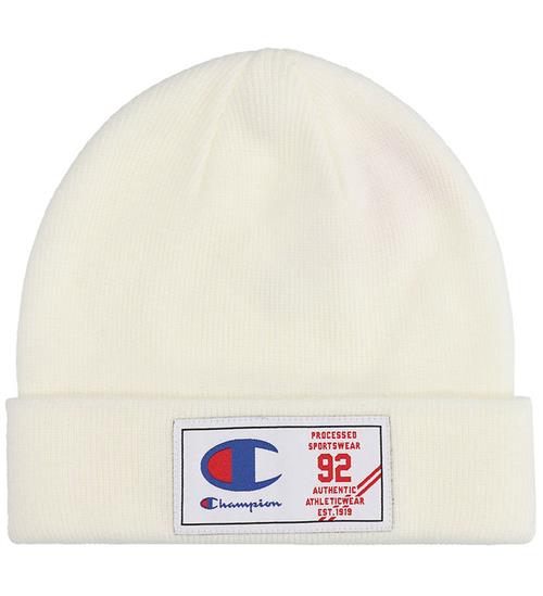 Se Champion Hue - Beanie - Strik - White ved KidsWorld