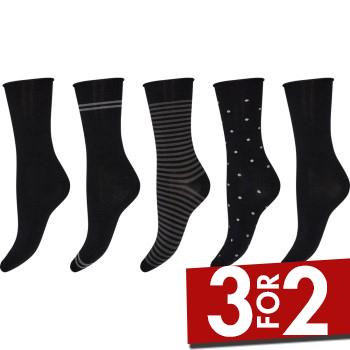 Decoy Strømper 5P Bamboo Ankle Socks Flerfarvet-2 Strl 37/41 Dame