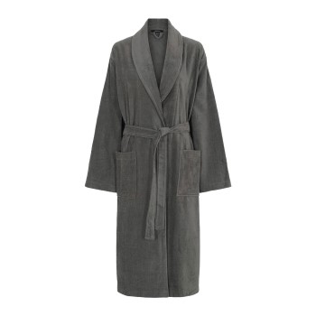 Decoy Long Terry Robe Grå økologisk bomuld X-Small Dame