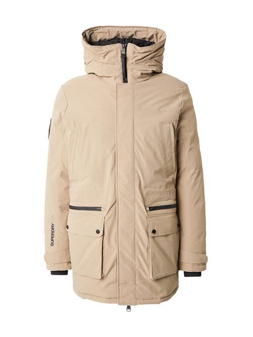 Superdry Vinterparka  cappuccino / sort