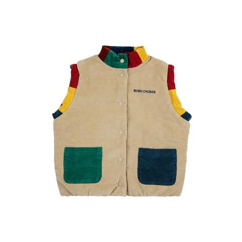 Bobo Choses Game Figures Corduroy Quiltet Vest Multicolor | Beige | 4-5 years