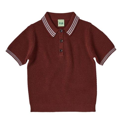 FUB Pique Polo Clay | Rød | 110 cm