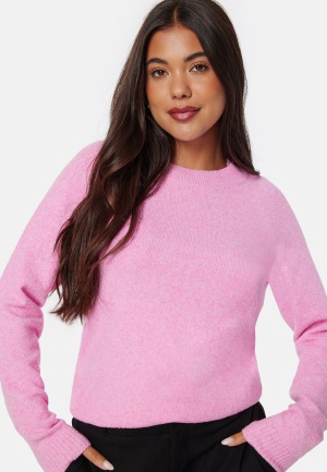 VERO MODA Vmdoffy LS O-Neck Blouse Fuchsia Pink Detail:MELANGE L