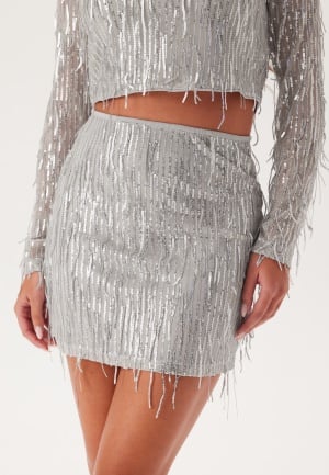 ONLY Spacy Short Sequins Skirt Vapor Blue/Silver Sequins M