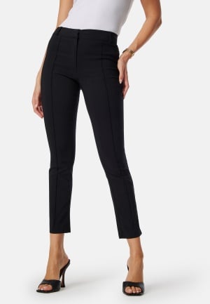 BUBBLEROOM Mid Waist Stretchy Trousers Black 34