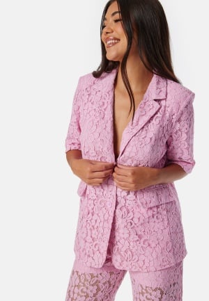 Se Object Collectors Item Objritta Lo Long Ss Blazer Pink Frosting 34 ved Bubbleroom