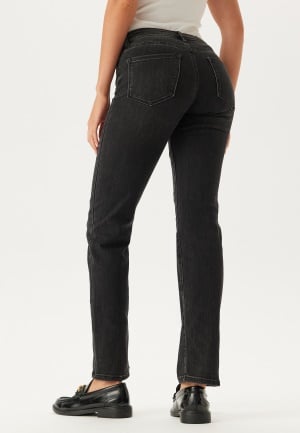 Se VERO MODA Vmflash Mr Straight Jeans Li11 Black Denim XL/32 ved Bubbleroom