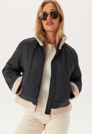 ONLY Onlvania Quilted Aviator Jacke Black/Moonbeam S