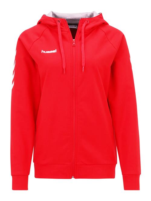 Hummel Sportssweatjakke  brandrød / hvid