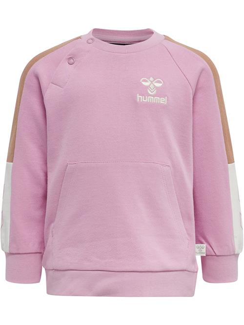 Se Hummel Sportsweatshirt 'Anju'  beige / lysviolet / hvid ved About You