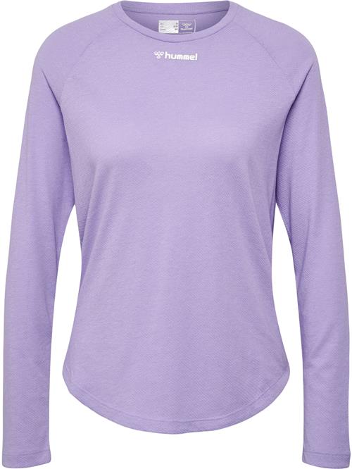 Hummel Funktionsbluse  lavendel / hvid