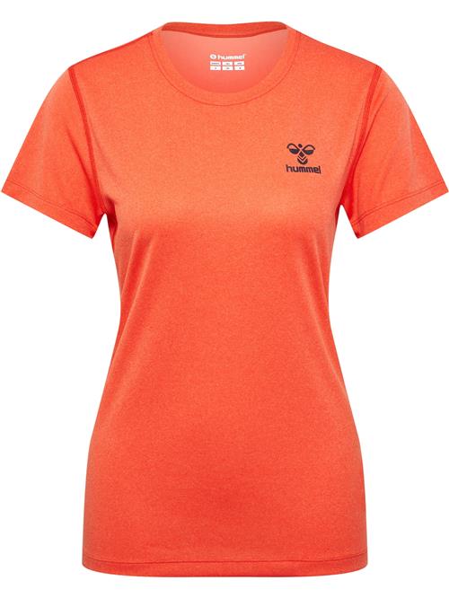 Hummel Funktionsbluse  orangerød / sort