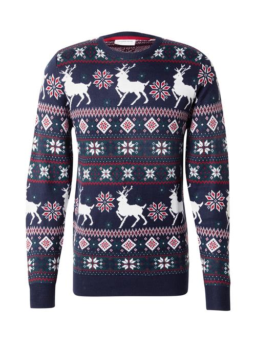 Lindbergh Pullover 'Christmas'  marin / gran / rubinrød / hvid