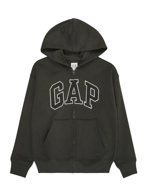 GAP Sweatjakke 'HERITAGE'  khaki / hvid