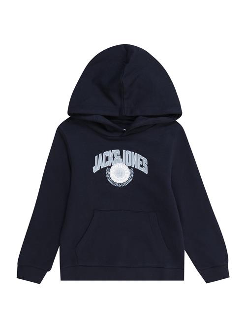 Jack & Jones Junior Sweatshirt 'JJKAM'  natblå / lyseblå / hvid