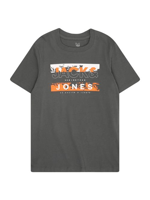 Jack & Jones Junior Shirts 'JCOKONTA'  mørkegrå / orange / hvid