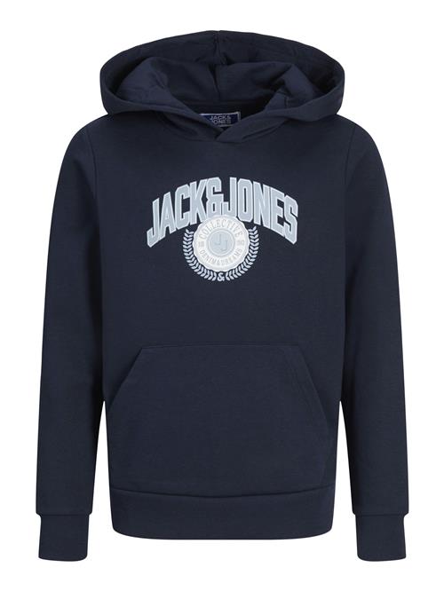 Jack & Jones Junior Sweatshirt 'JJKAM'  natblå / opal / hvid