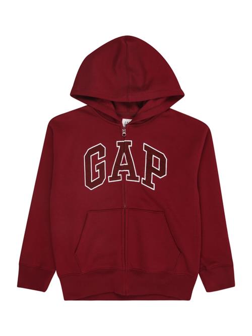 GAP Sweatjakke 'HERITAGE'  rød / mørkerød / hvid