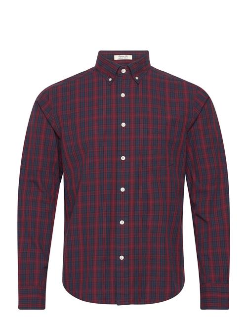 GANT Reg Ut Archive Poplin Tartan Shirt GANT Burgundy