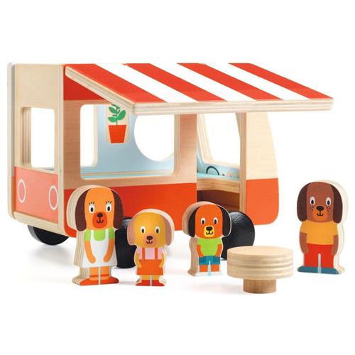 Se Djeco Minicombi Campingvogn Rød | Rød | 3-6 ved Babyshop