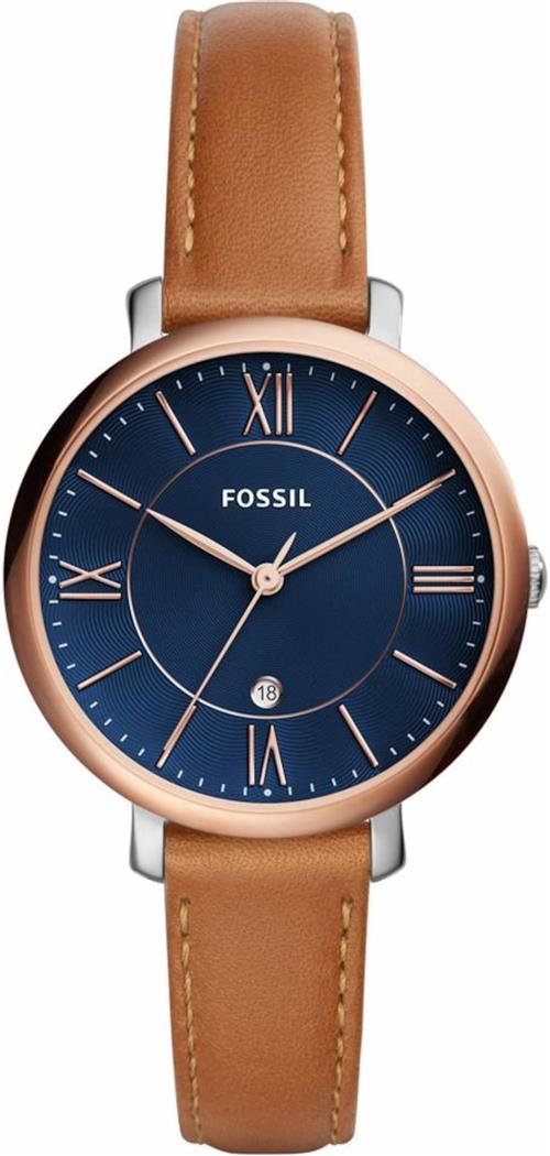 FOSSIL Analogt ur 'JACQUELINE, ES4274'  navy / brun / rosa guld / sølv