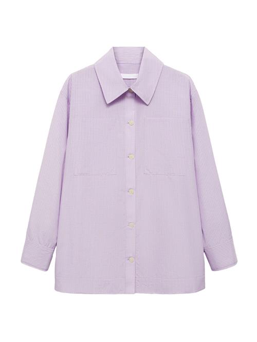 MANGO Bluse  lavendel / hvid