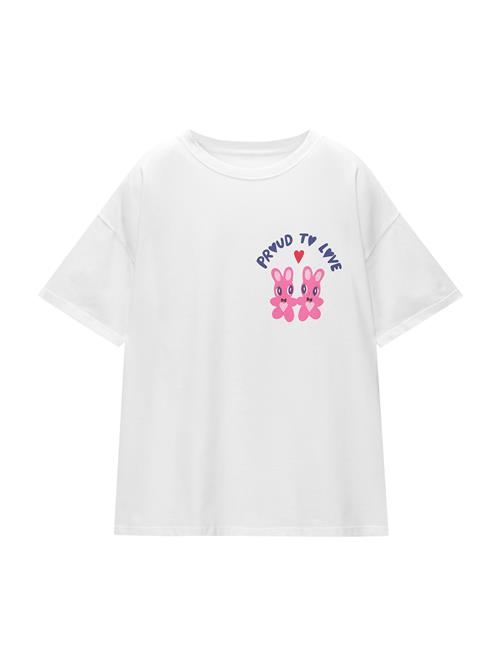 Pull&Bear Bluser & t-shirts  navy / pink / hvid