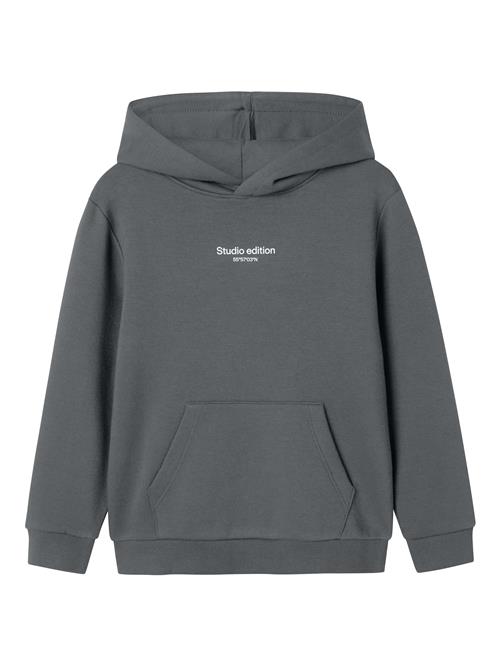 NAME IT Sweatshirt 'NKMBRODY'  mørkegrå / hvid