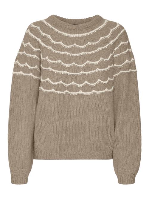 VERO MODA Pullover 'VMCHARMAINE'  brokade / hvid