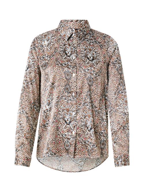 ONLY Bluse 'ONLJANE'  brun / fuchsia / sort / hvid