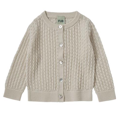 FUB Baby Pointelle Cardigan Ecru |  | 74 cm