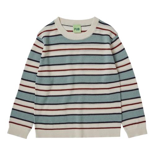 FUB Stribet Bluse Ecru/Misty Green |  | 80 cm