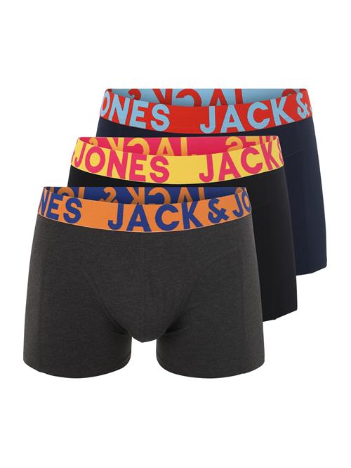 JACK & JONES Lærredsbukser 'Sense'  mørkeblå / antracit / orange / sort