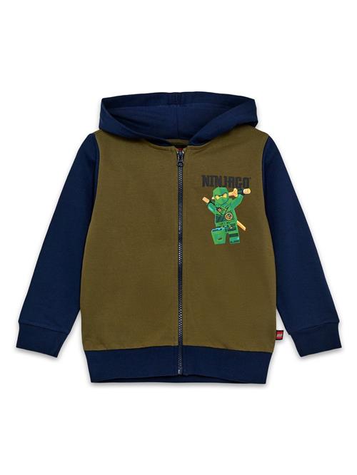 LEGO® kidswear Sweatjakke 'NINJAGO - LWSCOUT 607 '  mørkegrøn / blandingsfarvet