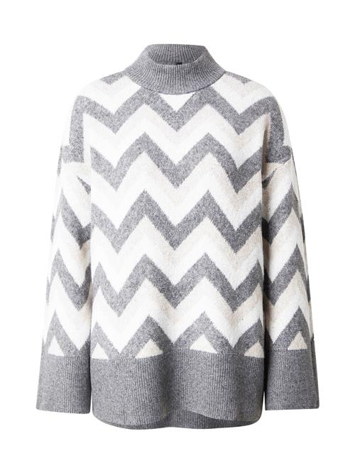 ONLY Pullover 'ONLTRINE'  beige / grå-meleret / hvid