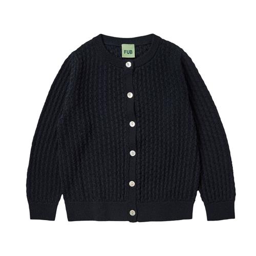 FUB Pointelle Cardigan Dark Navy | Marine blå | 130 cm