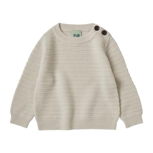 FUB Babystrikket Sweater Ecru |  | 86 cm