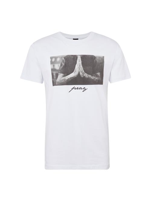 Mister Tee Bluser & t-shirts 'Pray'  grå / hvid