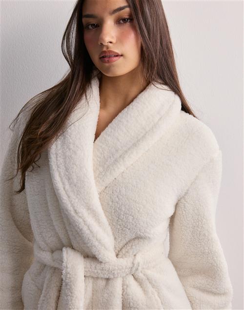 Hunkemöller - Hvid - Robe Long Sherpa Fleece