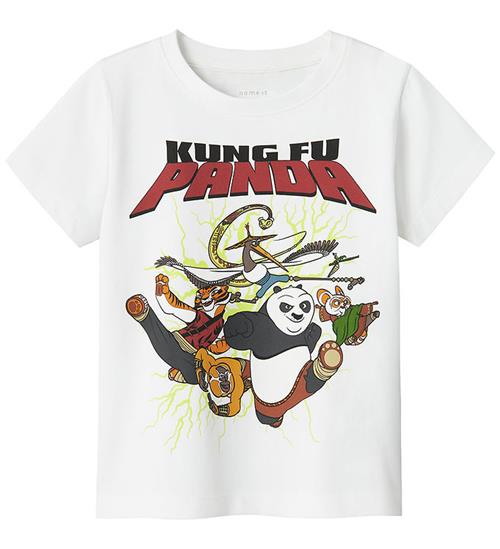 Se Name It T-shirt - NmmJac Kung Fu Panda - Bright White/Horizontal ved KidsWorld