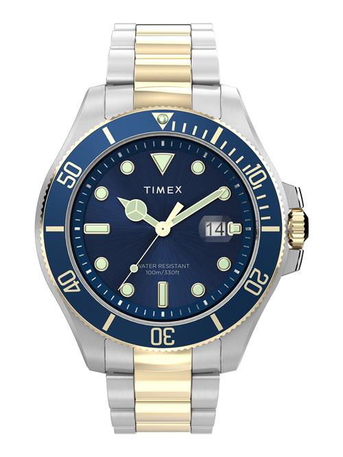 TIMEX Analogt ur 'Harborside Coast'  marin / guld / sølv