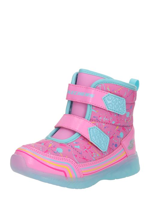 SKECHERS Snowboots 'ILLUMI'  lyseblå / gul / pink / lys pink