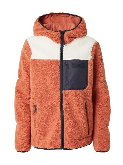 NAPAPIJRI Fleecejakke 'YUPIK'  navy / orange / hvid