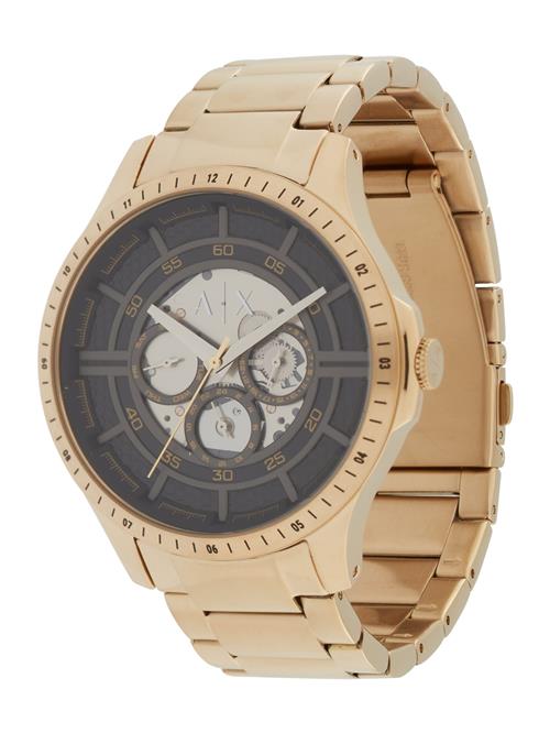 ARMANI EXCHANGE Analogt ur 'HAMPTON'  guld / sort