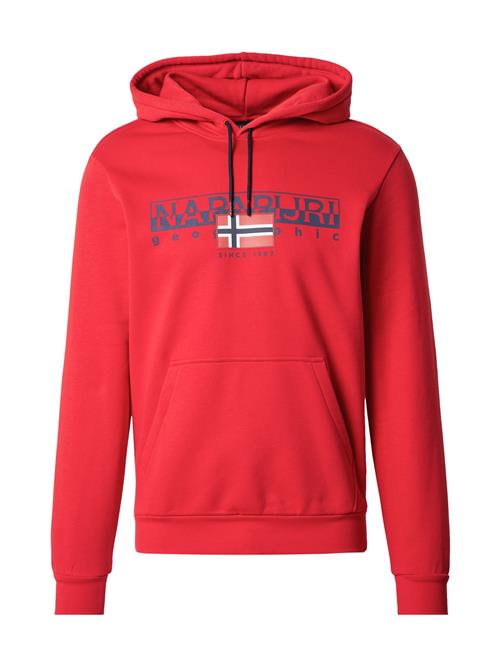 NAPAPIJRI Sweatshirt 'B-AYLMER'  navy / brandrød / pastelrød / hvid