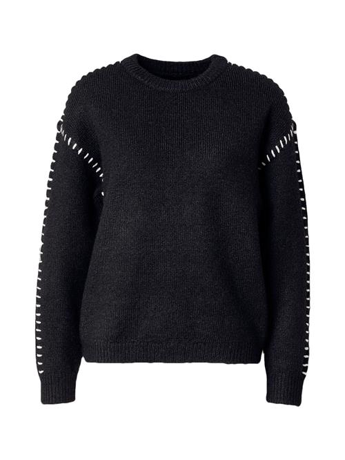 PIECES Pullover 'Silah'  sort / hvid