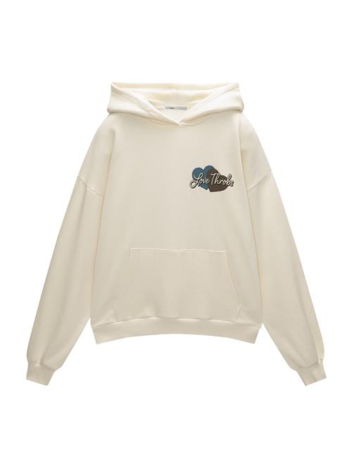 Se Pull&Bear Sweatshirt  ecru / blå / brun / sort ved About You